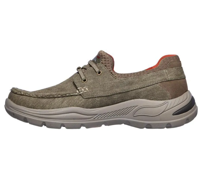 SKECHERS MEN'S ARCH FIT MOTLEY OVEN - TAN