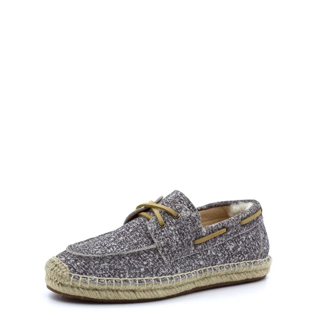 Slater Boat Shoes - White Grey