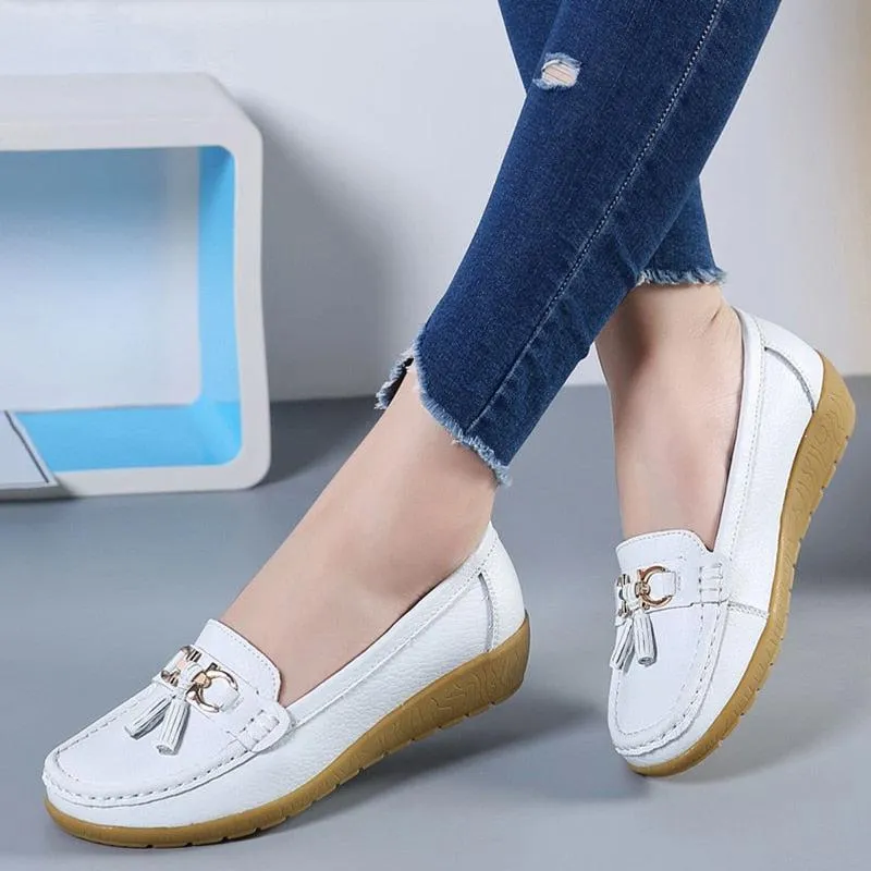 Slip-on Ballet-Style Flats Moccasins Boat Shoes Women's