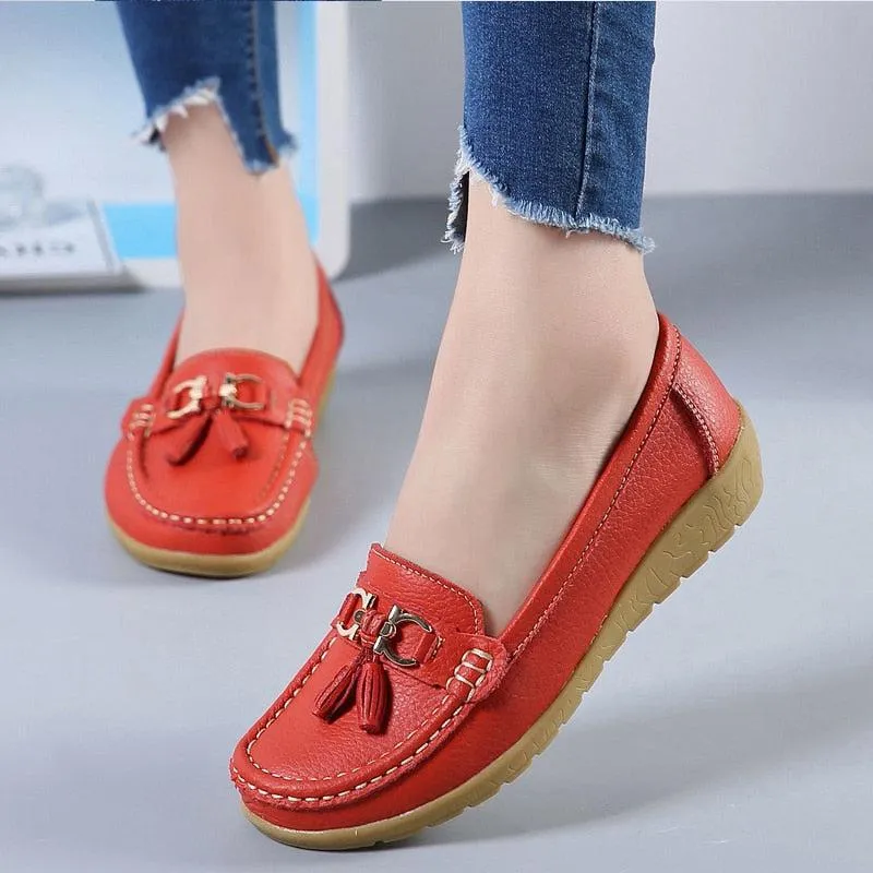 Slip-on Ballet-Style Flats Moccasins Boat Shoes Women's