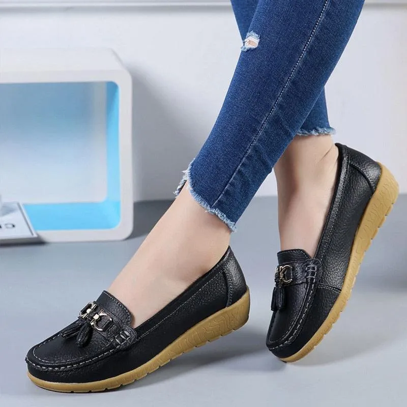 Slip-on Ballet-Style Flats Moccasins Boat Shoes Women's