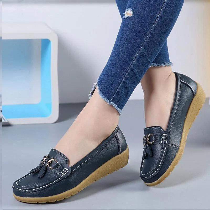 Slip-on Ballet-Style Flats Moccasins Boat Shoes Women's