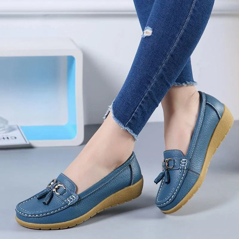 Slip-on Ballet-Style Flats Moccasins Boat Shoes Women's