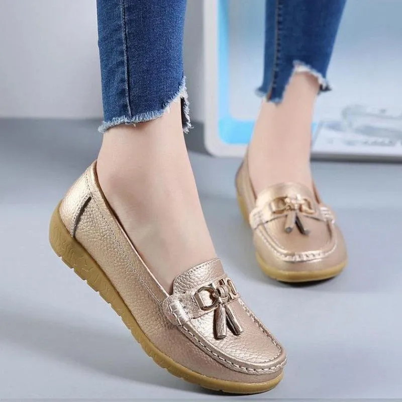 Slip-on Ballet-Style Flats Moccasins Boat Shoes Women's