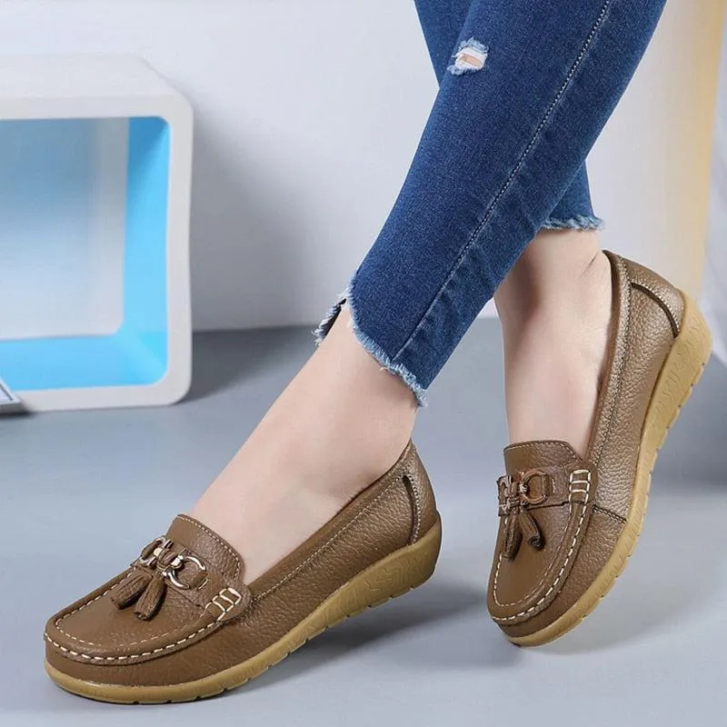 Slip-on Ballet-Style Flats Moccasins Boat Shoes Women's