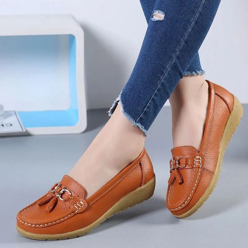 Slip-on Ballet-Style Flats Moccasins Boat Shoes Women's