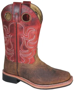 'Smoky Mountain' Children's Jesse Western Square Toe - Brown / Burnt Apple