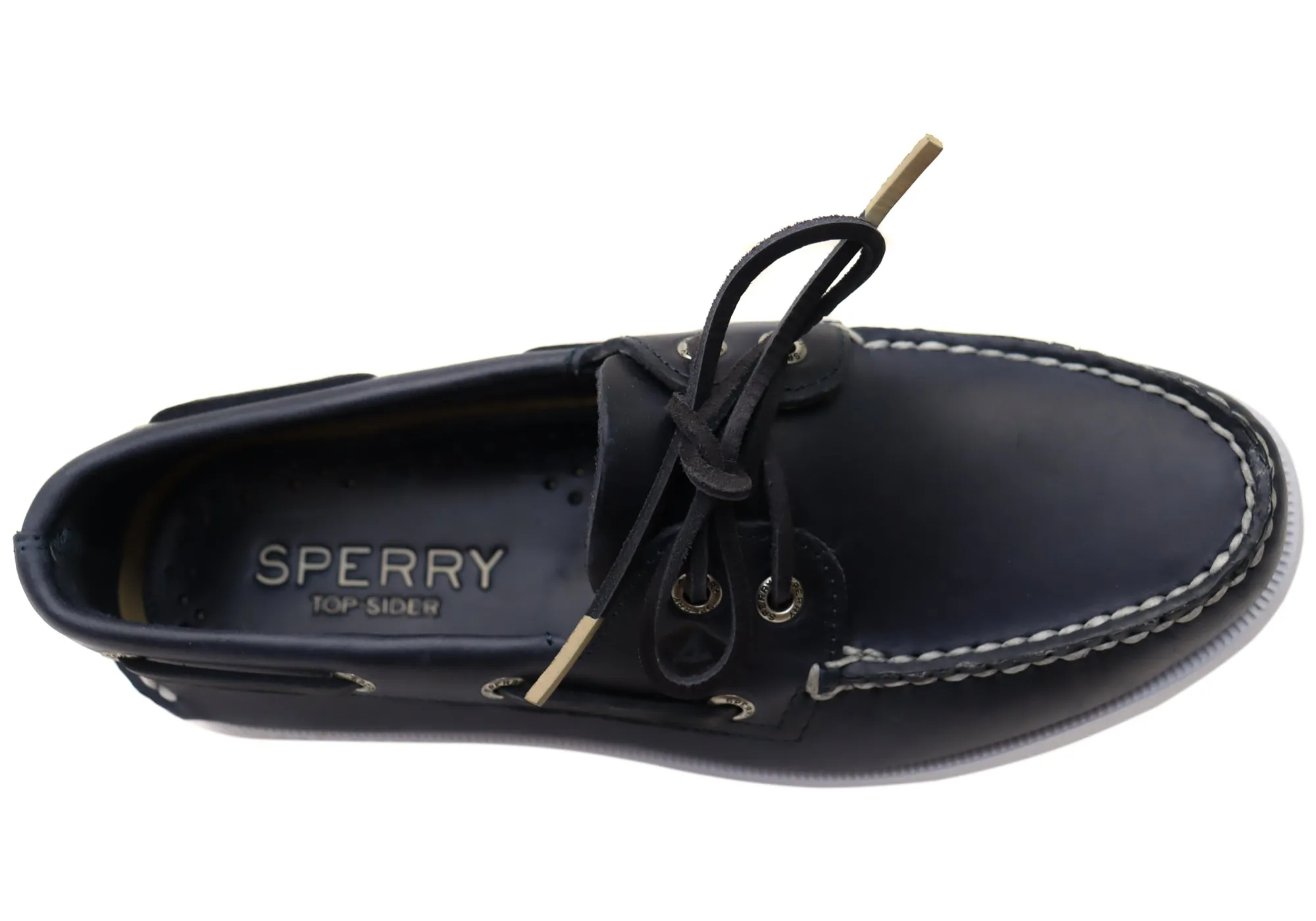 Sperry Mens A/0 2 Eye Leather Lace Up Comfortable Medium Width Boat Shoes