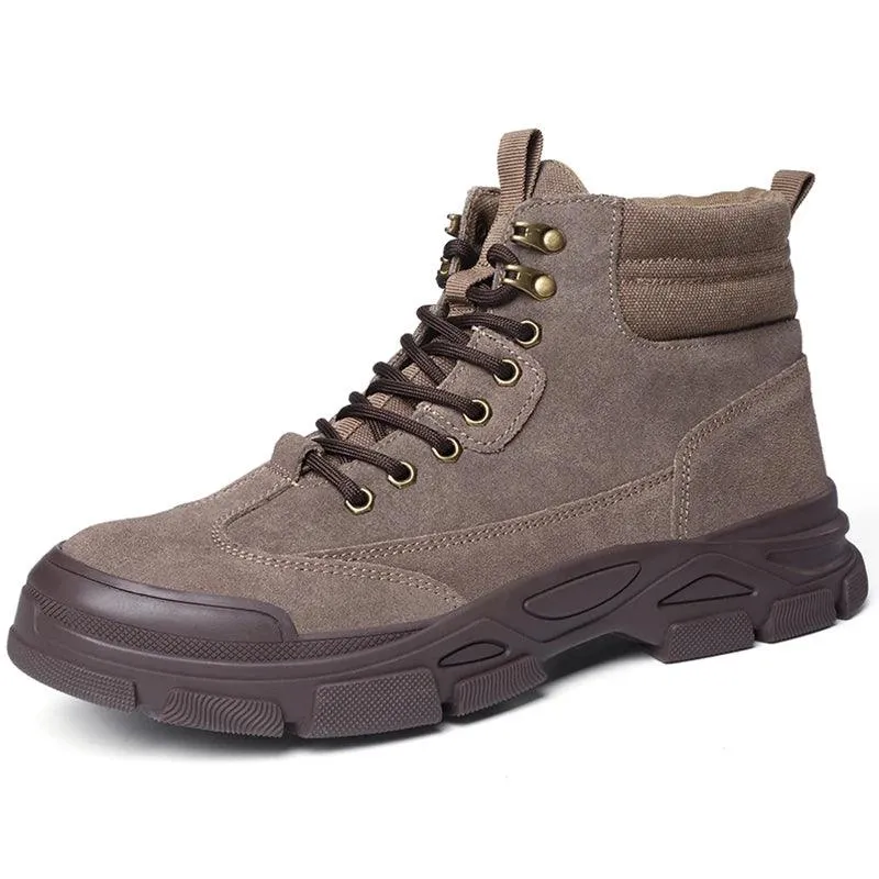 Suede Cowhide Work Safety Boots-anti Smashing Men's Casual Shoes KWCS38