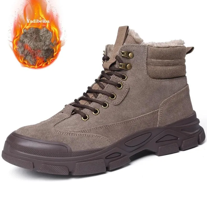 Suede Cowhide Work Safety Boots-anti Smashing Men's Casual Shoes KWCS38