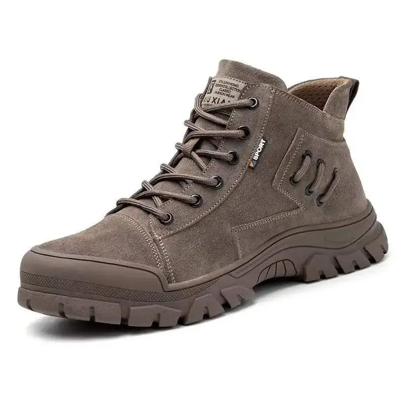 Suede Cowhide Work Safety Boots-anti Smashing Men's Casual Shoes KWCS38