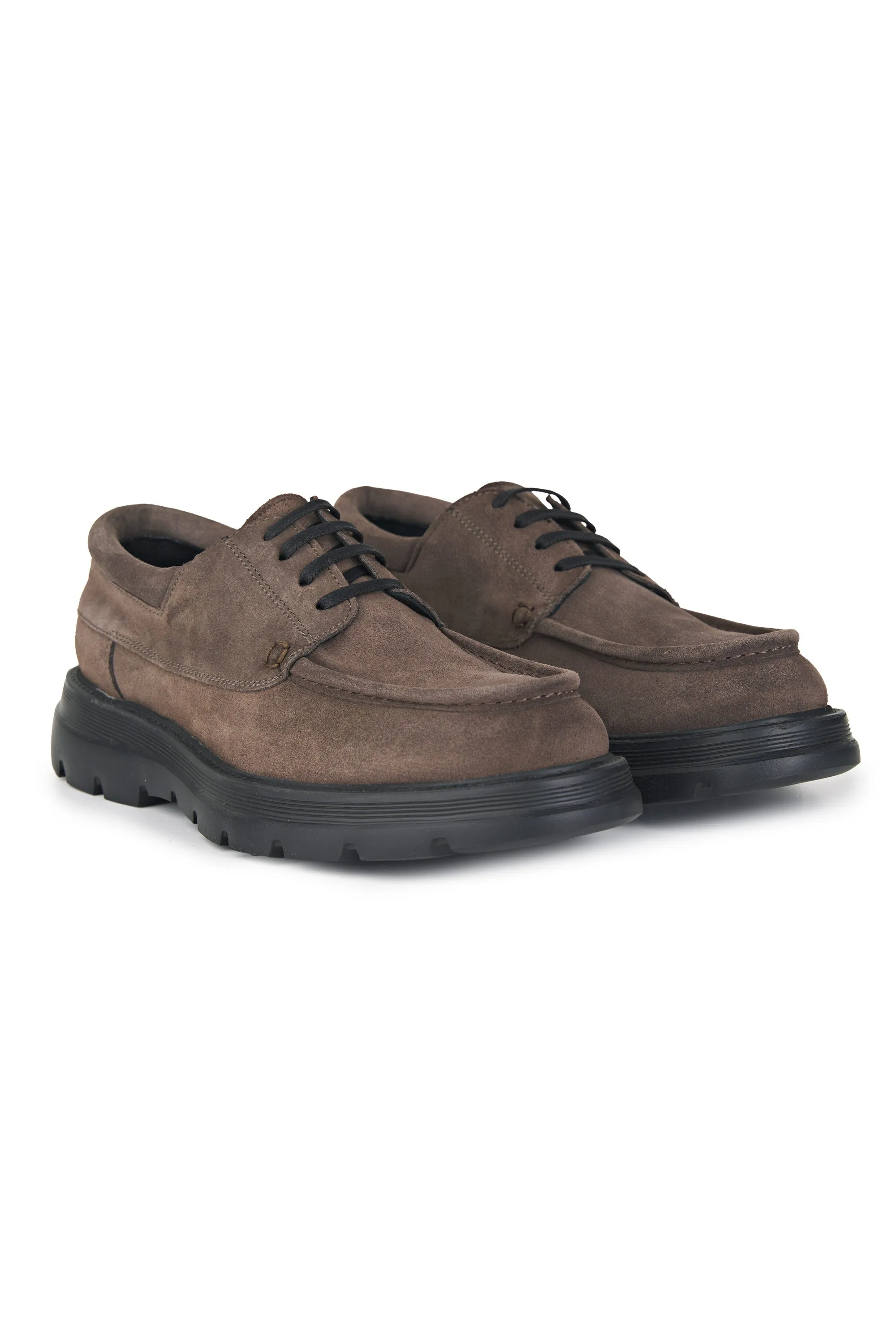 Suede Derby Boat Shoes