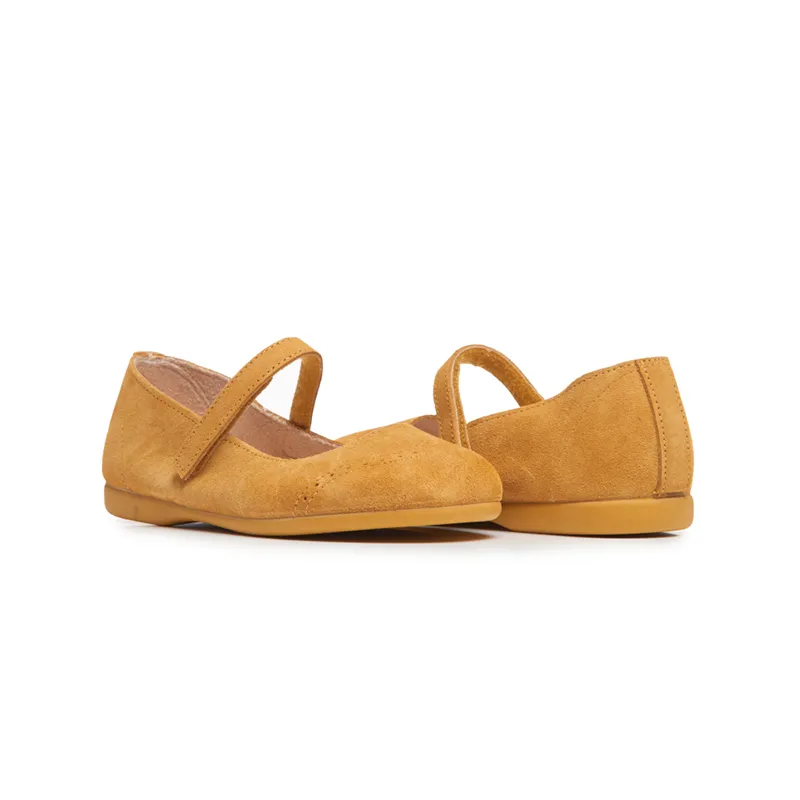 Suede Spectator Mary Janes in Marygold by childrenchic