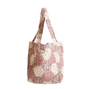 Tara Aster Patchwork Print Tote Bag In Pink