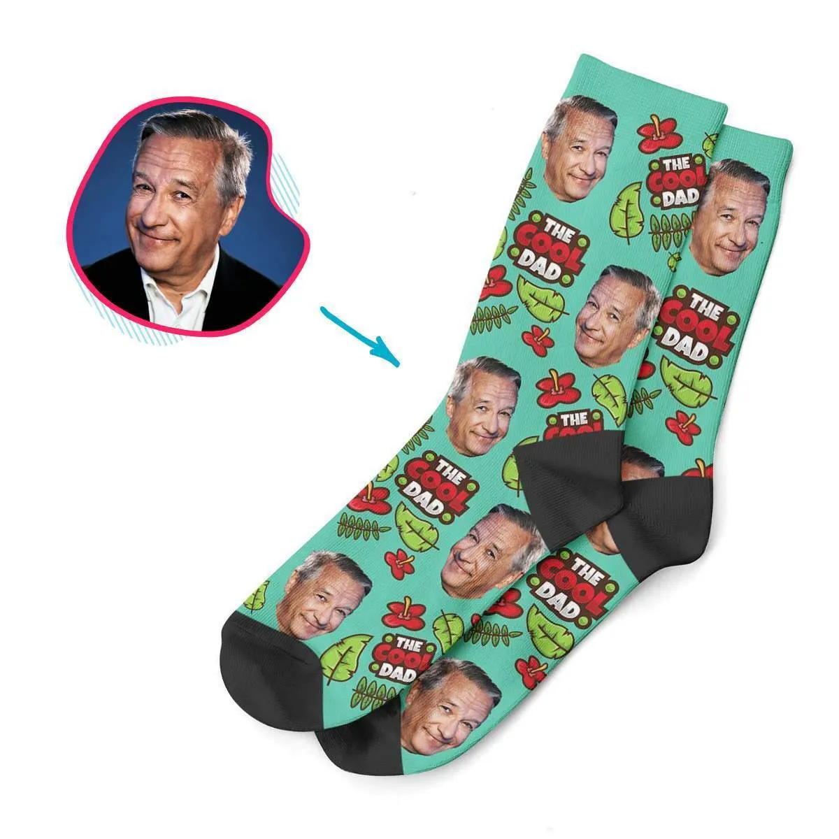 The Cool Dad Personalized Socks