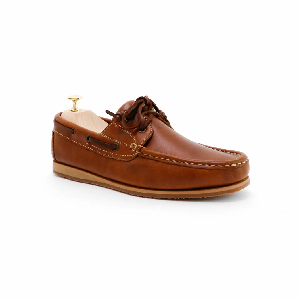 The Punter's Boat Shoes - Oil Leather Toffee Tan