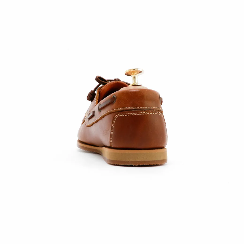 The Punter's Boat Shoes - Oil Leather Toffee Tan