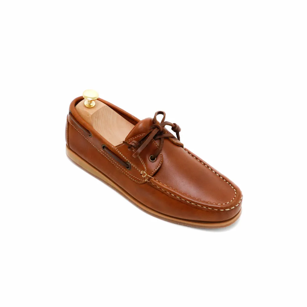 The Punter's Boat Shoes - Oil Leather Toffee Tan