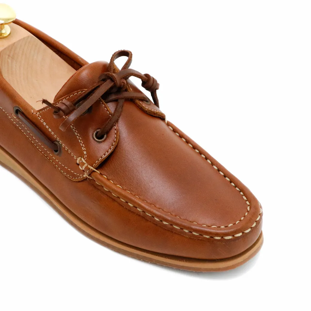 The Punter's Boat Shoes - Oil Leather Toffee Tan