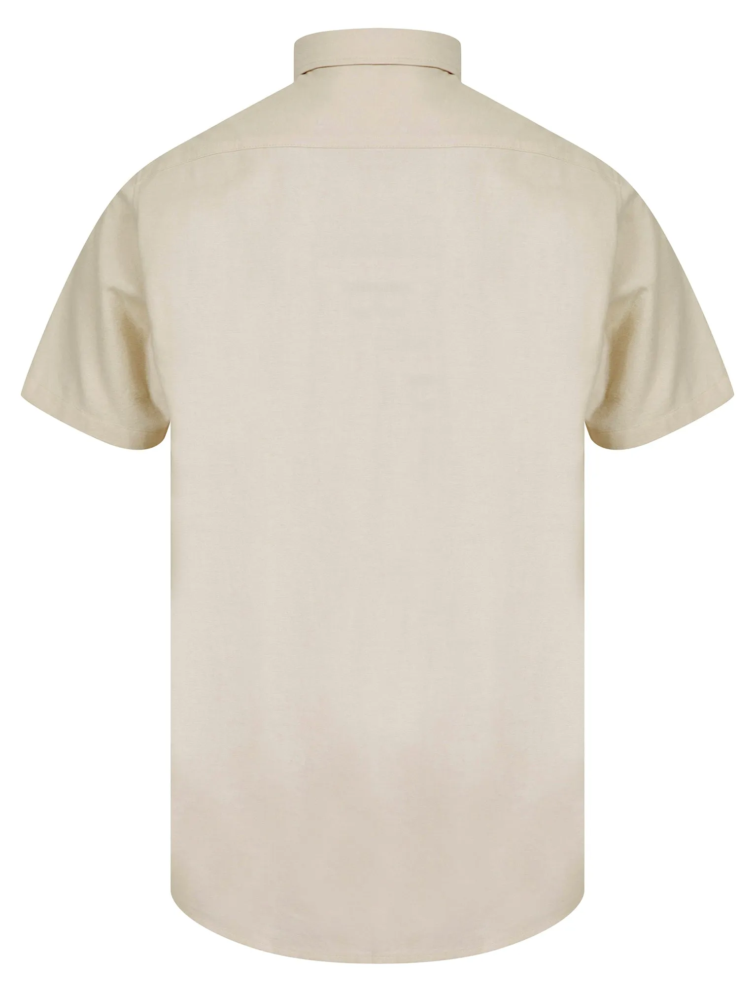 Tiberius Short Sleeve Oxford Cotton Shirt in Oatmeal  - Tokyo Laundry