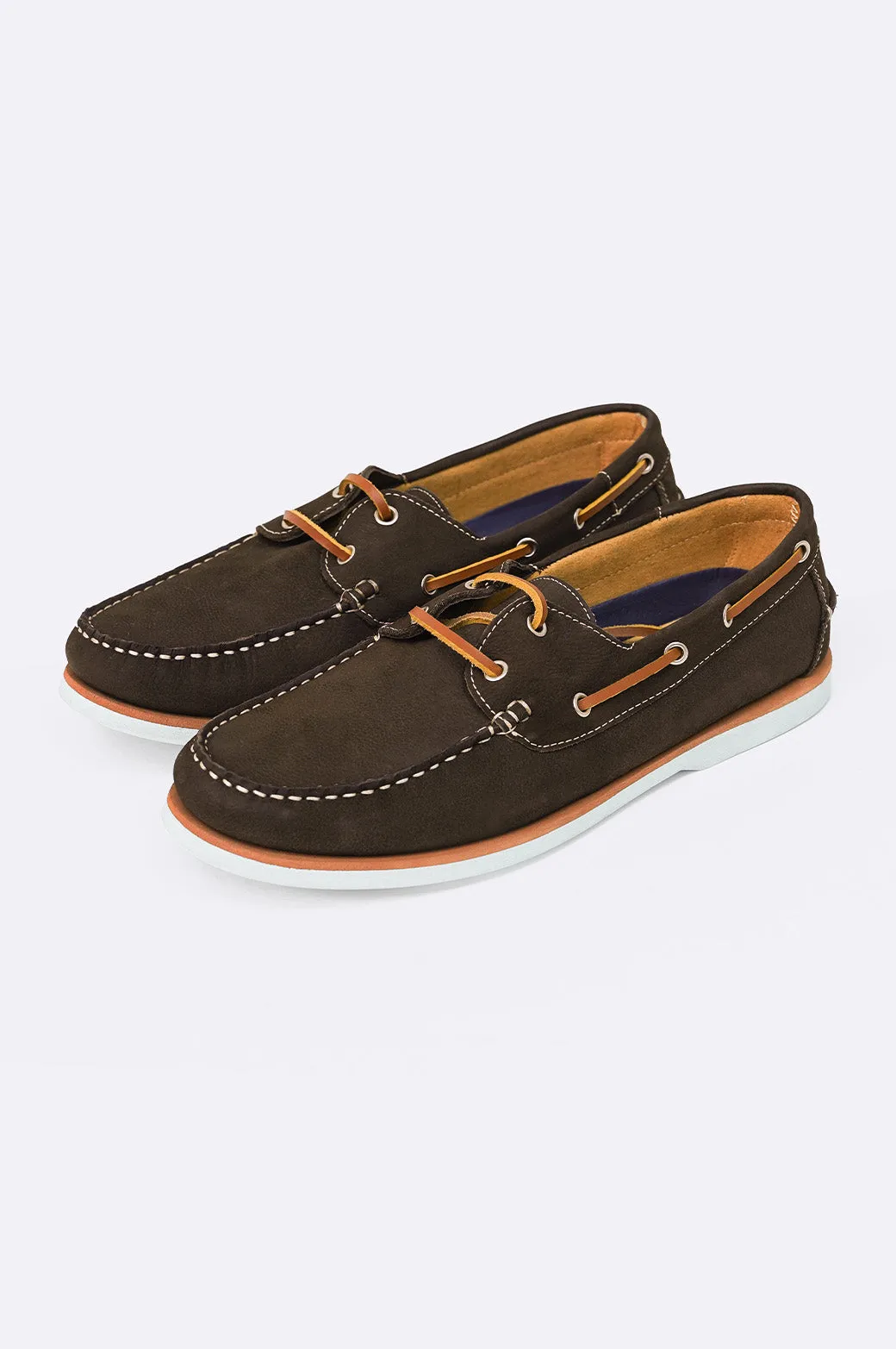 TUMBLED LEATHER BOAT SHOES