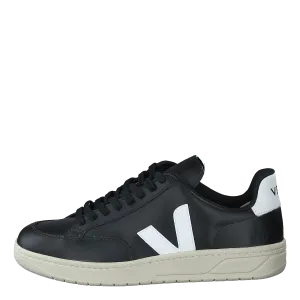 V-12 Leather Black_white Black White