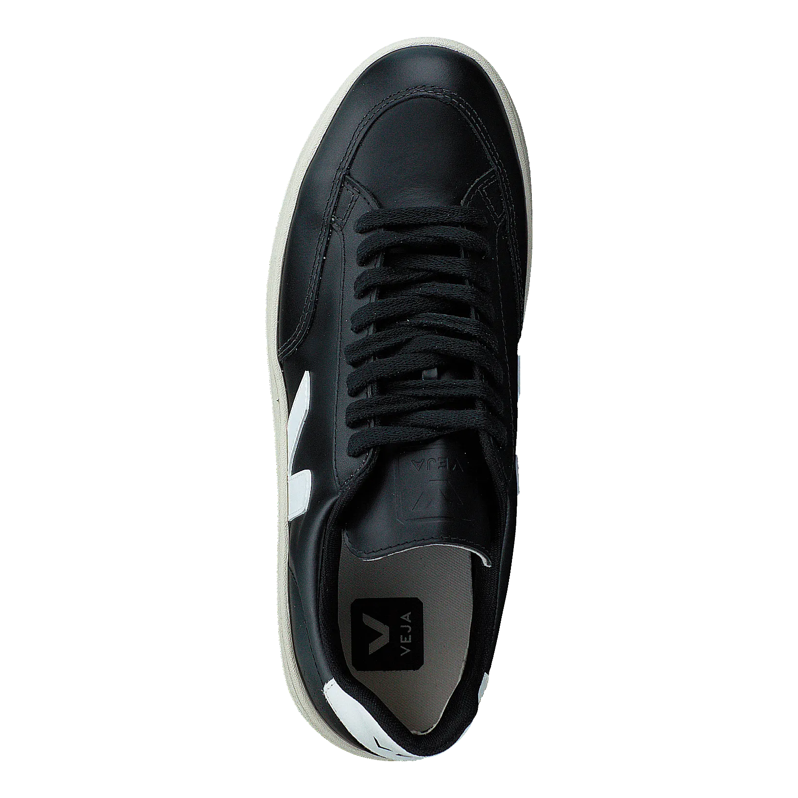 V-12 Leather Black_white Black White