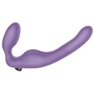 Wet For Her UNION Small Vibrating Strapless Strap-On Purple