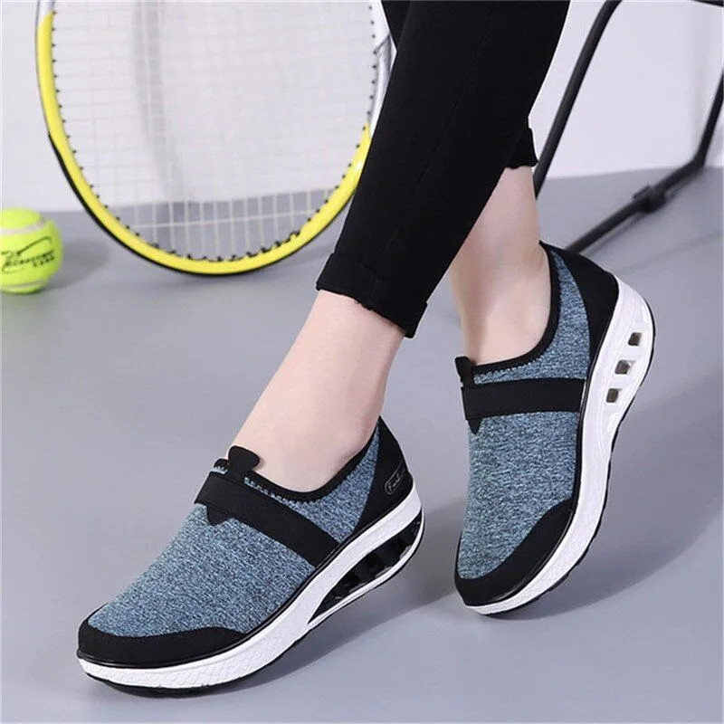 Women Sneakers Casual Slip On Cushion Strength Comfortable Walking Shoes