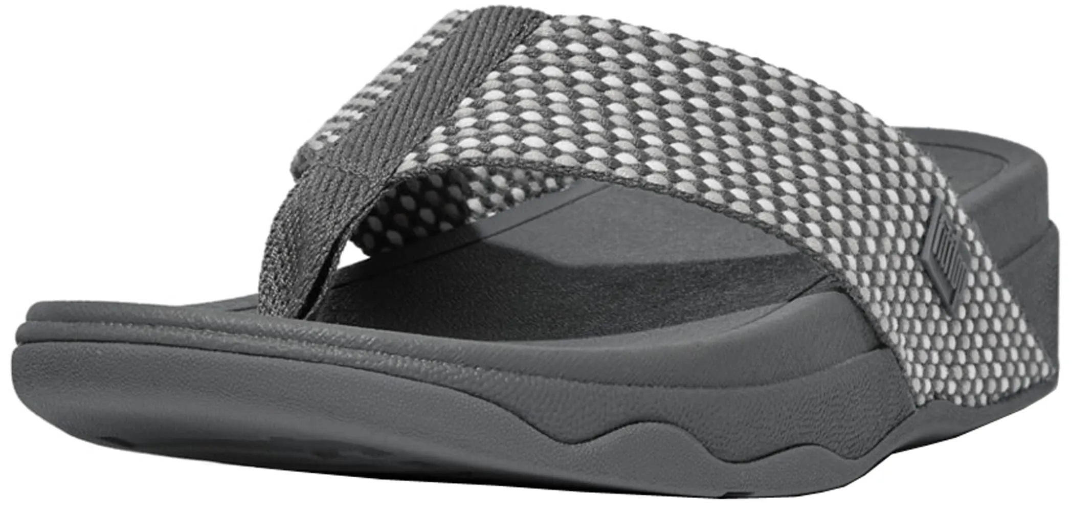 Women's Shoes Fitflop SURFA T-Strap Wedge Sandals H84-A33 PEWTER MIX