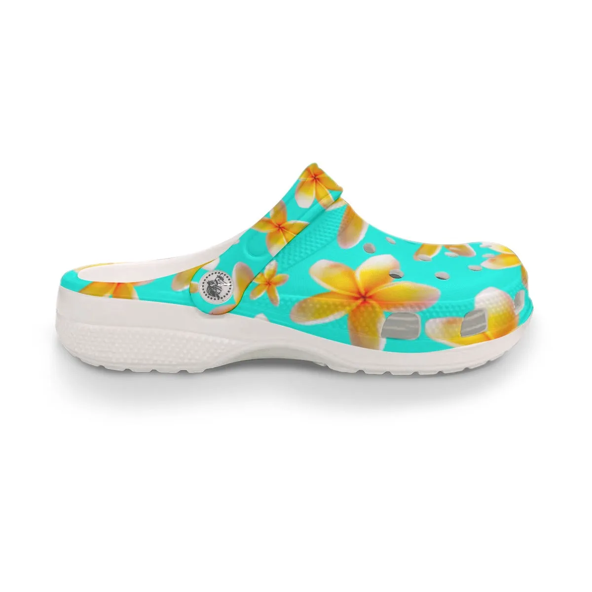 Yellow Frangipanis Aqua Rubber Shoes up to size 12 size chart