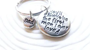 You'll Always Be The First Man I Ever Loved Keychain | Gift For Dad